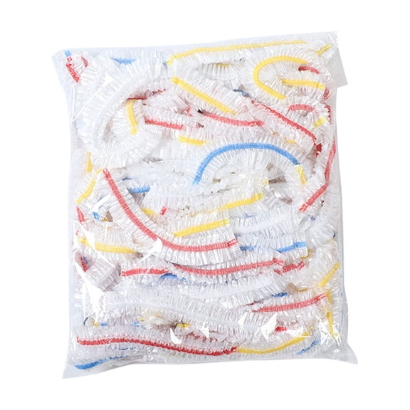 Disposable Food Bowl Covers Elastic PE Plastic Wrap for Leftovers Refrigerator Storage and Fly Protection 16 Inch Pack of 100