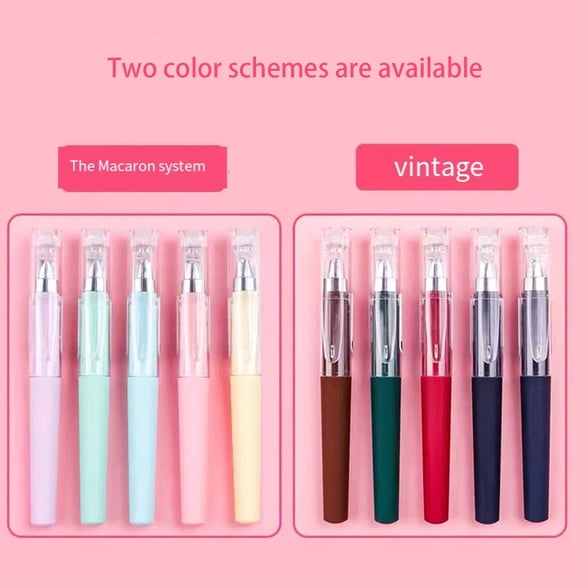 Disposable Fountain Pens Fine Point Calligraphy Fountain Pens Ink Pens Small Gel Ink Pens Mini Writing Pens Pocket Pen Office Sch ool Supplies Yellow 10Pcs
