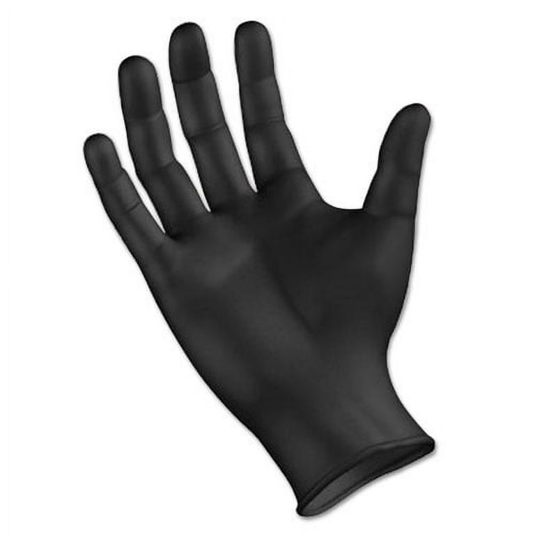 Disposable General-Purpose Powder-Free Nitrile Gloves, Large, Black, 4.4 mil, 100/Box Disposable General-Purpose Powder-Free Nitrile Gloves, Large, Black, 4.4 mil, 100/Box