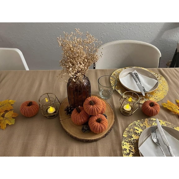 Disposable Gold Placemats Set of 100 Metallic Thin Mesh Round 13 Inch Table Mates for Dining Wedding Birthday Party Home Decoration