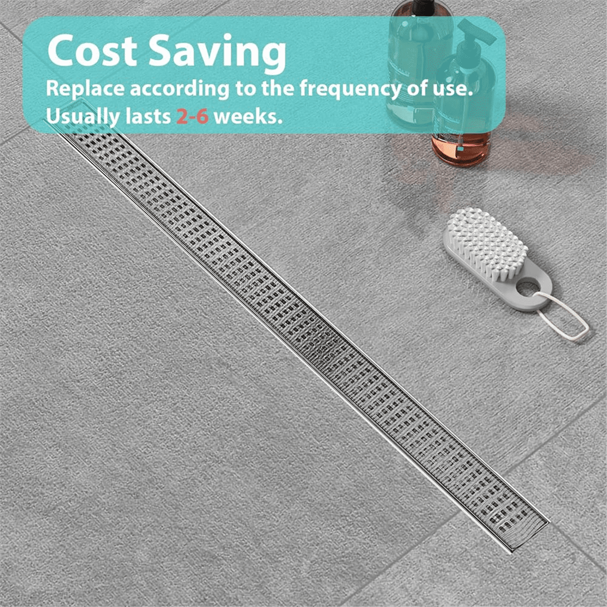 Disposable Hair Catcher Shower Drain Mesh Stickers, DIY Shower Drain ...
