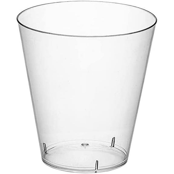 Disposable Hard Plastic Shot Shooter Glasses |Tasting Cups, 100-Count, 2-Ounce Clear