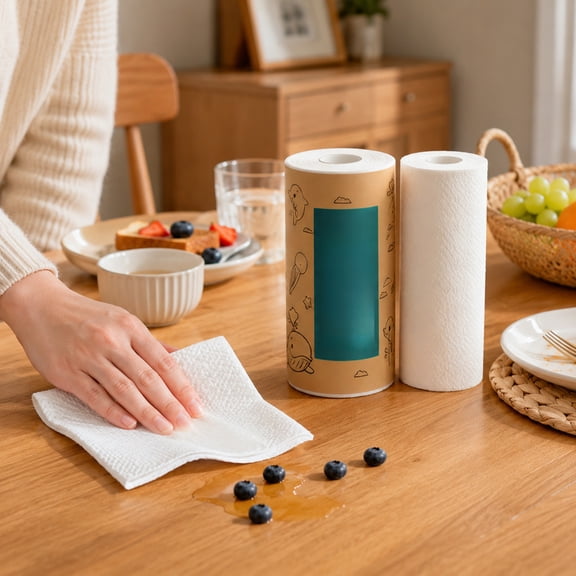 Disposable Kitchen Cleaning Cloth Roll Tear Off Absorbent Reusable Lint Free Towel for Home