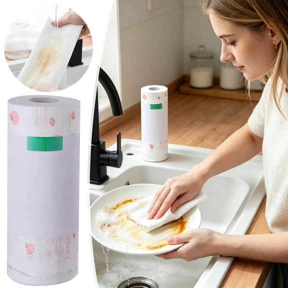Disposable Kitchen Cloth Strong Water Absorption No Shedding Lint Free Oil Resistant Household Cleaning Wipes