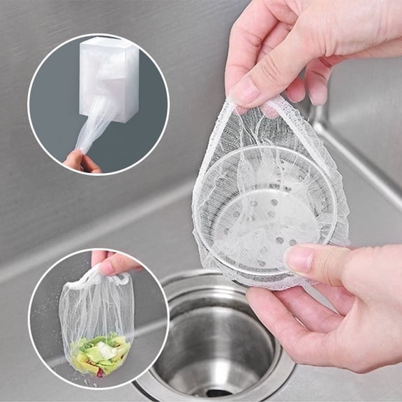 Youersen Disposable Kitchen Sink Mesh Strainer Bags for Food Waste Collection in Sink Drains, 300-Pcs