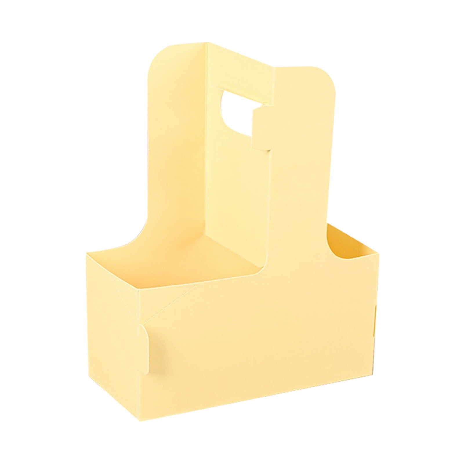 Disposable Kraft Paper Coffee Cup Holder - Double Cup, Ergonomic Handle ...