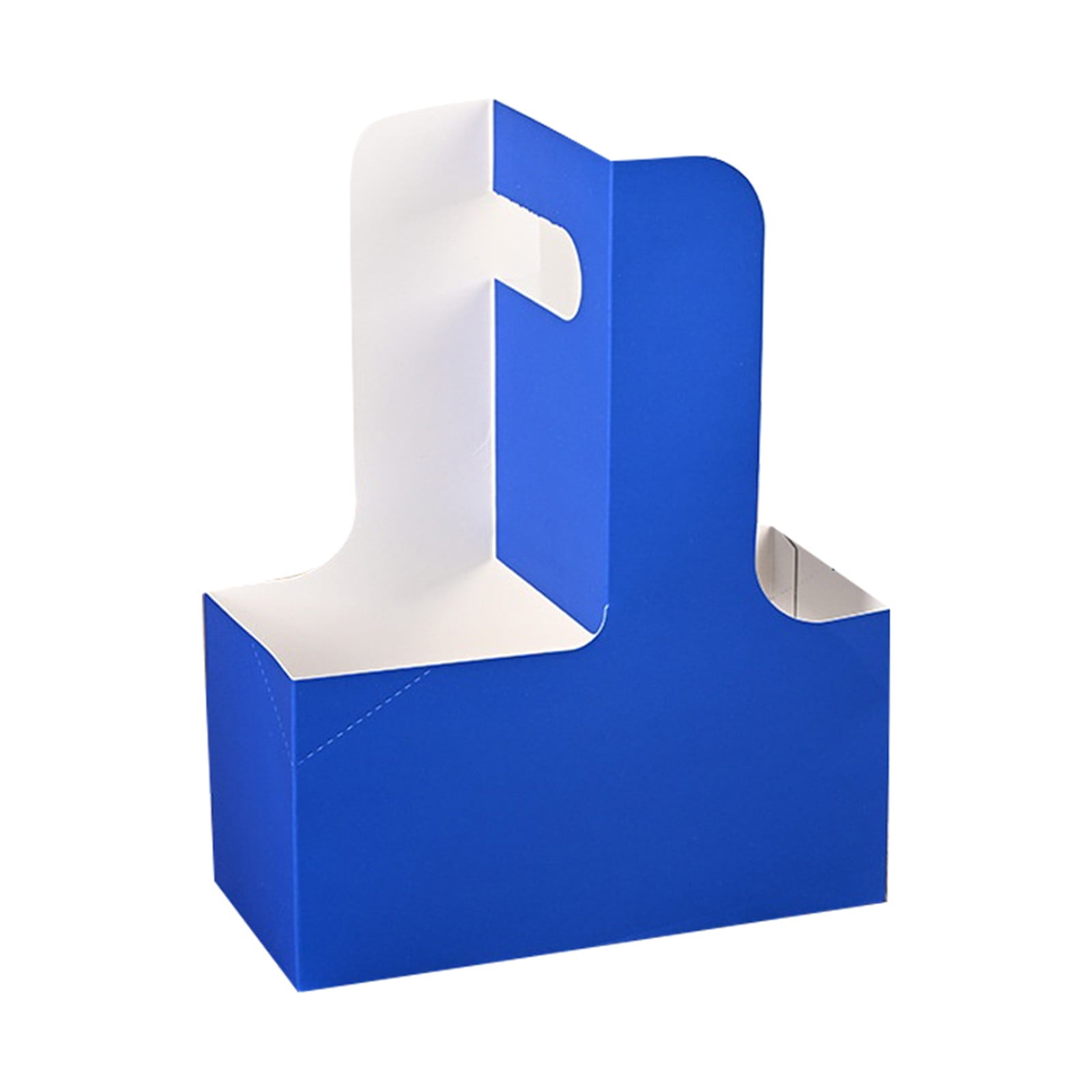 Disposable Kraft Paper Coffee Cup Holder - Double Cup, Ergonomic Handle ...