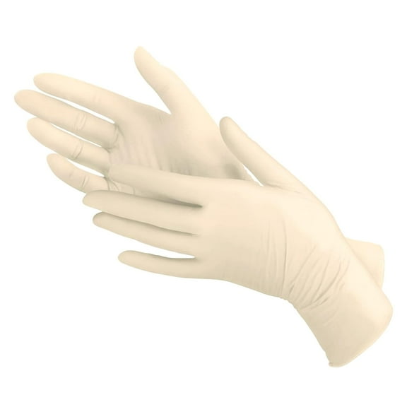 Disposable Latex Gloves For Food Prep, Cleaning - Powder Free - Medium, Small, Large, 100 Count Per Box (X-Large)