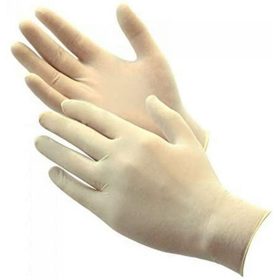 Disposable Latex Gloves, Powder Free Size X-large, 90 Gloves Per Box (X-large)