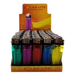 Wholesale Disposable Lighters - Pack of 50 with Stand