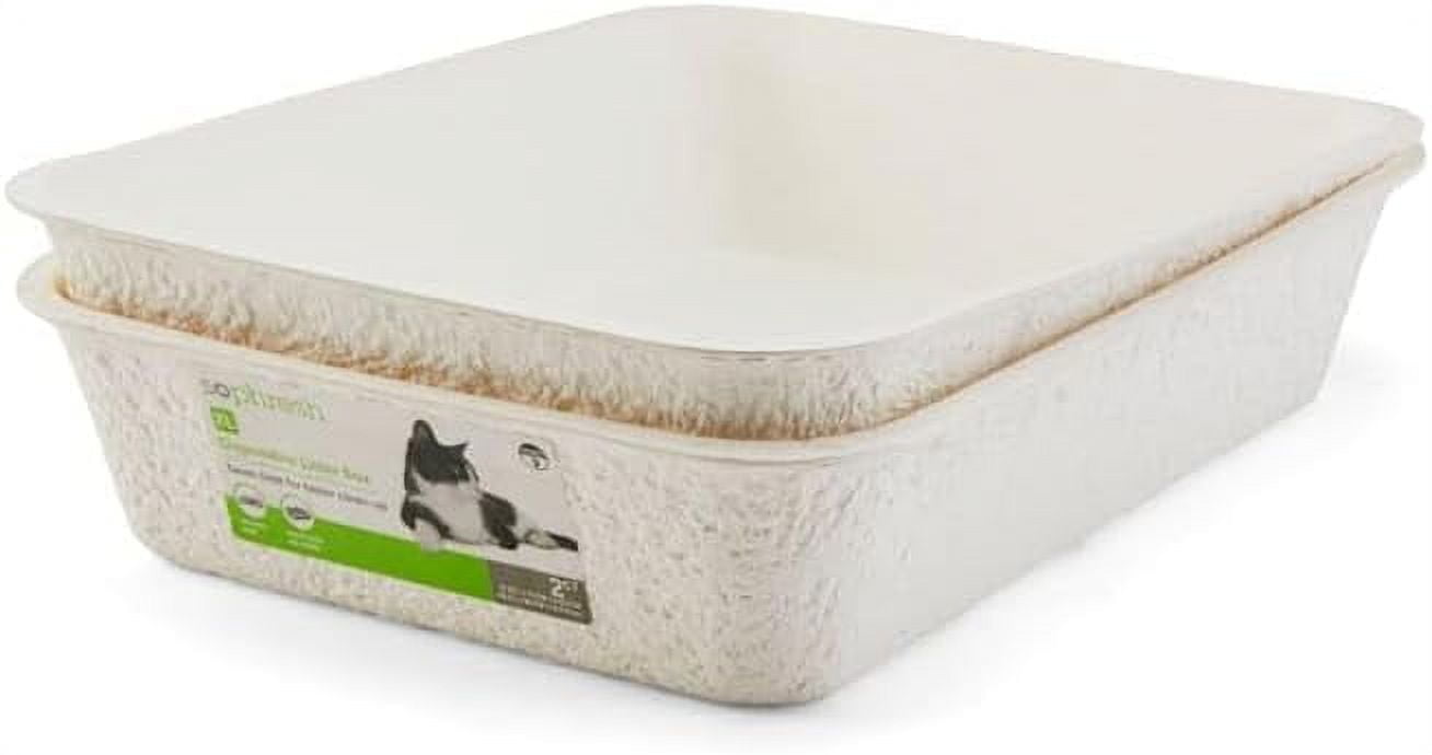 Disposable Litter Box Set, 19.25" L X 14.5" W X 4.25" H