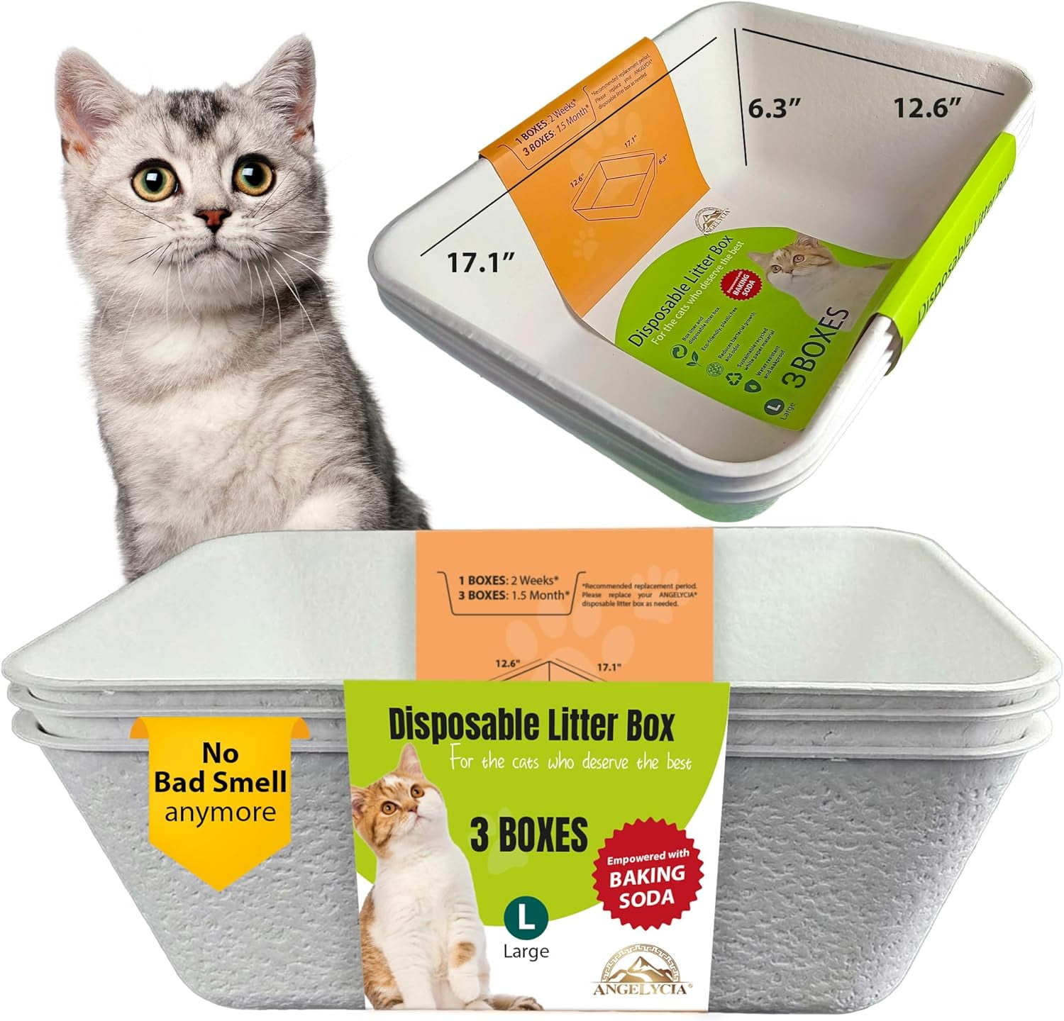 Disposable Litter Boxes for Cats | Baking Soda Effect and Maximum Odor ...