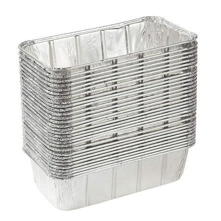 Disposable Loaf Pan - 30-Piece 2-LB Cooking Tins, Rectangular Aluminum Foil Pans for Baking, Roasting, Broiling, Cooking, Cakes, Bread, Lasagna, 8.5 x 2.5 x 4.5 inches