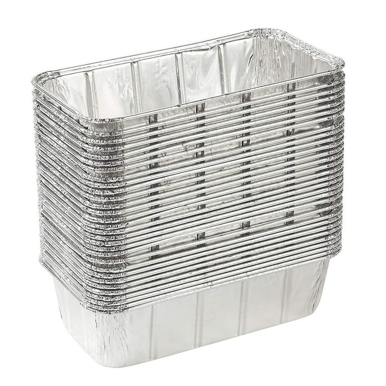 Disposable Loaf Pan 30-Piece 2-LB Cooking Tins, Rectangular