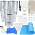 thumbnail image 1 of Disposable Measuring Cups for Resin - Pixiss Pack of 20 10oz Clear Plastic Measuring Cup for Epoxy Resin, Stain, Paint Mixing - Half Pint Reusable Multipurpose Mixing Cups for Cooking and Baking, 1 of 7