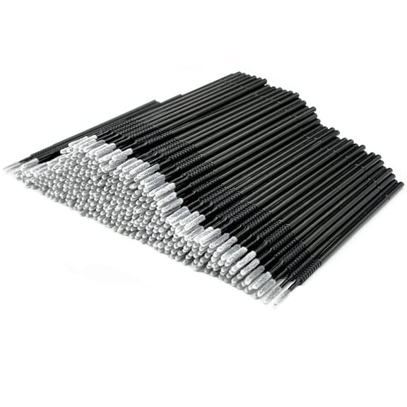 Disposable Micro Applicator Brush for Makeup, 400pcs (Black)
