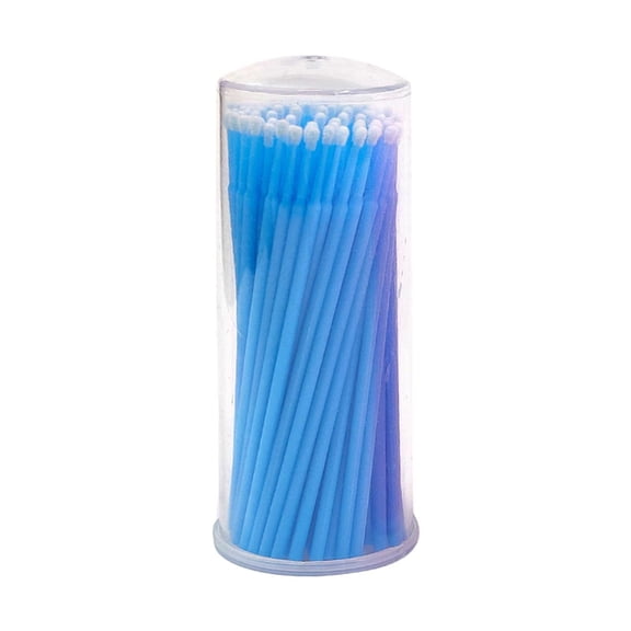 Disposable Micro Swabs 100pcs Blue for Eyelash Extension and Makeup Cleaning