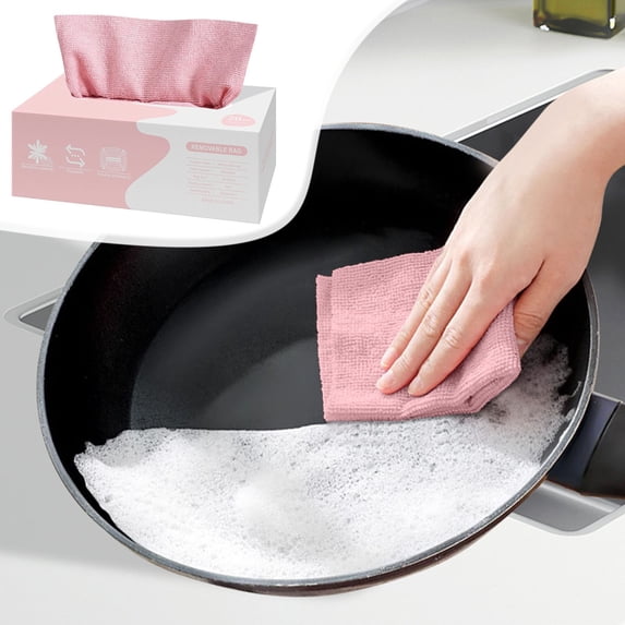 Disposable Microfiber Cleaning Cloth Rags - 20 Pieces/Box Kitchen Wash Cloths for Dishes,7.9 X 7.9in Kitchen Specific Dishwashing Cloth,Highly Absorbent Rags for Car,Kitchen Wet & Dry Cleaning