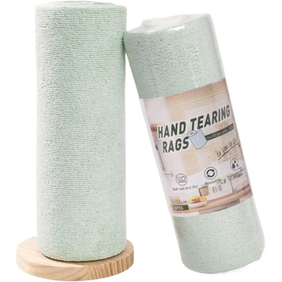 Disposable Microfiber Cleaning Cloths - Hand-Tearable for Kitchen Dishes, Household Wiping & Towel Replacement(20/30pcs)