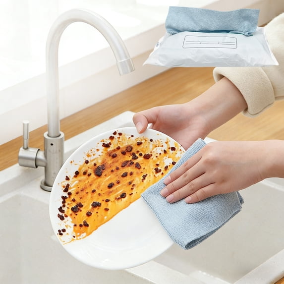 Disposable Microfiber Dishcloths 20 Pack 8.7x8.7 in Thick Highly Absorbent Reusable Cleaning Cloths Soft Non Scratch Rags for Kitchen Dishes Glass Car