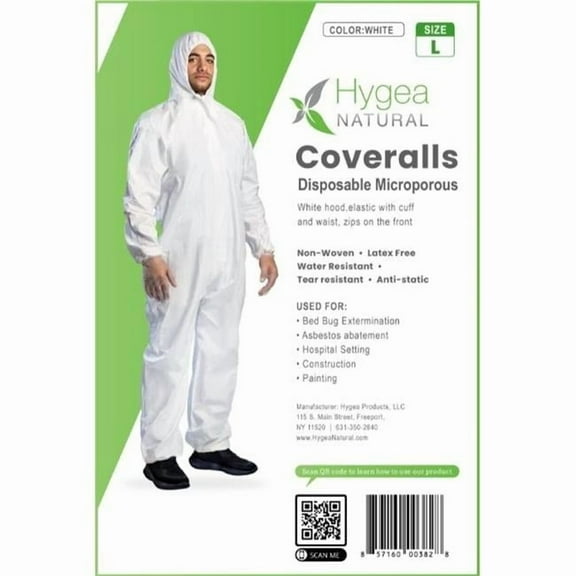 Disposable Microporous Coverall Protective Clothing - Large