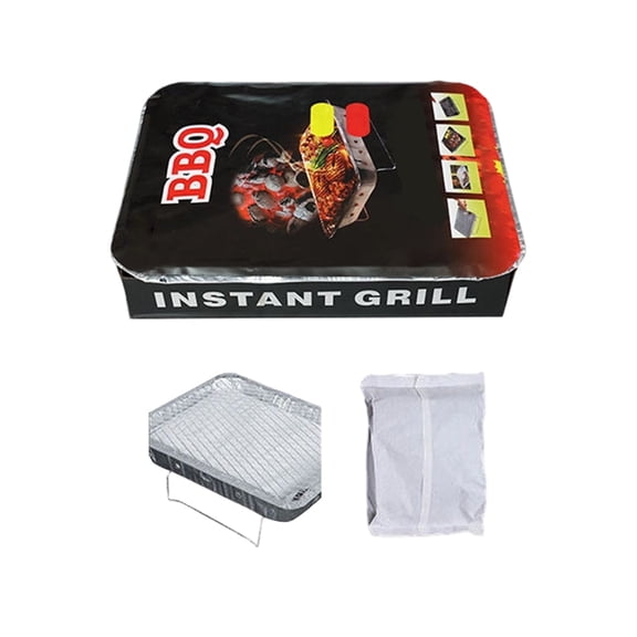 Disposable Mini Barbecue Grill Portable Disposable Barbecue Grill for Outdoor Cooking Compact Use Grill for Quick Bbqs and Camping