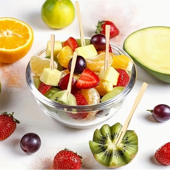 Disposable Mini Fruit Forks Set - Perfect for Rooster Tail Parties, Appetizers, and Festive Occasions
