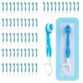 thumbnail image 1 of Disposable Mini Toothbrushes with Toothpaste, Floss, Pick & Tongue Scraper – Travel Size, Individually Wrapped, Portable Oral Care Set, 60 Count, 1 of 7