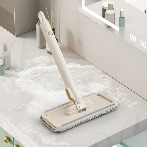Disposable Mop Clips, Small Handheld Cleaning Mop, Electrostatic Dust Removal Wipes, Multi-Surface Mini Mop for Desktops, Mirrors, Windows, Wet/Dry Cleaning Tool with Rotating Handle