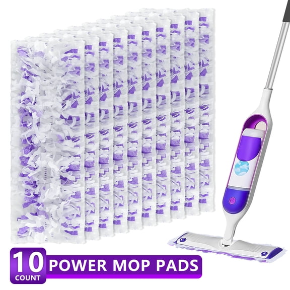 ZQZiQi 10 Count Upgraded Power Mop Refills Pads Compatible with Swiffers Power mop, Disposable Spray Mopping Pads Head Refills for Floor Cleaning