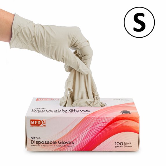 Disposable Nitrile Gloves 4 Mil Latex Free Safety Working Gloves (100 Count per Pack)