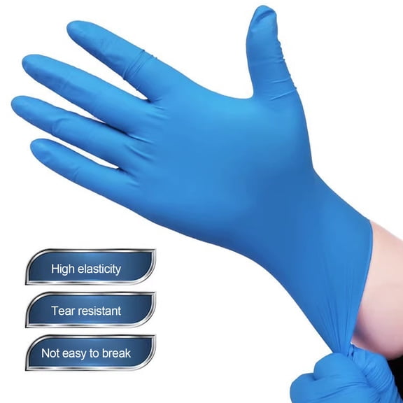 Disposable Nitrile Gloves,Food Safe,Latex-Free Powder-Free,Kitchen Rubber Gloves for Cooking and Cleaning(Blue)