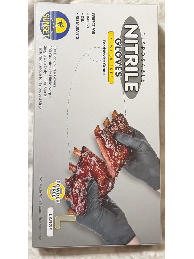 【Sunset Gloves☆】vintage style Lサイズ Sunset Nitrile Gloves Large Size 100 Count Food Service Grade