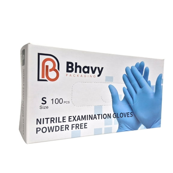 Disposable Nitrile Gloves, Powder Free, Latex Free, Food Safe, Cleaning, Medical Exam, Chemo-Rated, Blue, 100 count - Small
