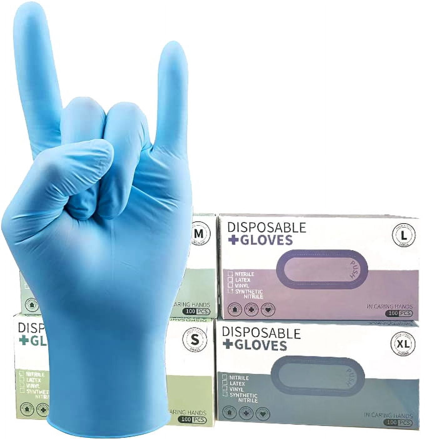 LIFETWO Small Disposable Nitrile Gloves, Powder Latex Free, 4mil