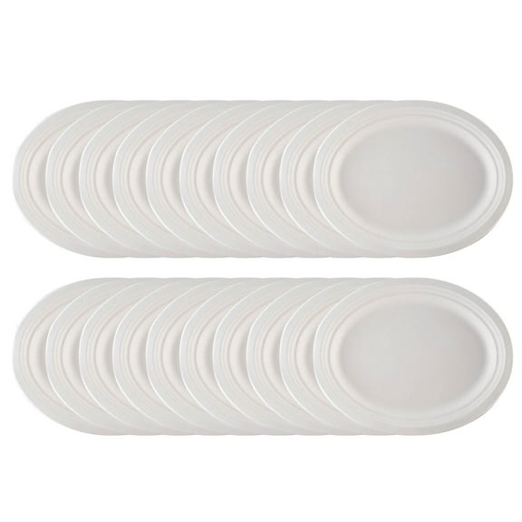 Disposable Oval Paper Dinner Plates – Pack of 20 Heavy Duty 10