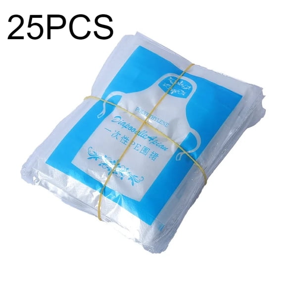 Disposable PE Aprons, Water Resistant Cooking Aprons for Kitchen, BBQ, Restaurant and Hot Pot