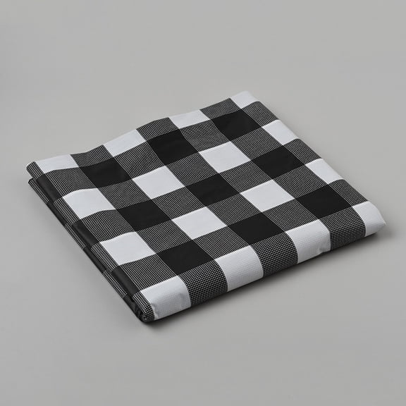 Disposable PE Tablecloths Tartan Pattern Rectangle Black 2740x1370x0.01mm