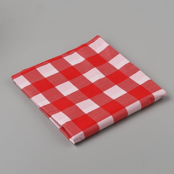 Disposable PE Tablecloths Tartan Pattern Rectangle Red 2740x1370x0.01mm