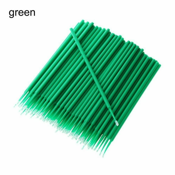 Disposable Paint Brushes Set 100 Pcs Touch-Up Applicator Pens for Car Detailing Automotive Hobby Work Green