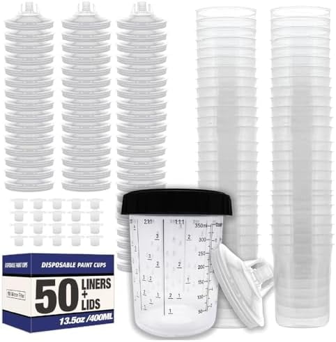 3m Spray Gun Savito - Paint Cups Paint Spray Gun Cup Liners And Lid System 40 Cups... 3m Paint Gun - Foto 9