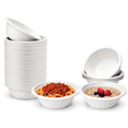 Disposable Paper Bowls Heavy Duty Compostable Sugarcane White - Walmart.com