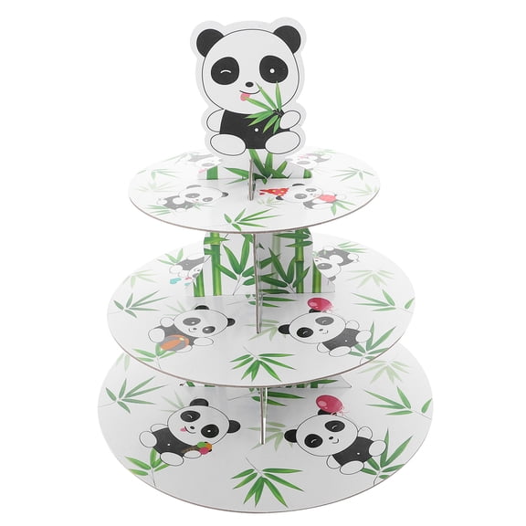 Assorted Color Paper Cake Stand for Home with Three Layers and Simple Assembly 9.8 x 3.5 inches