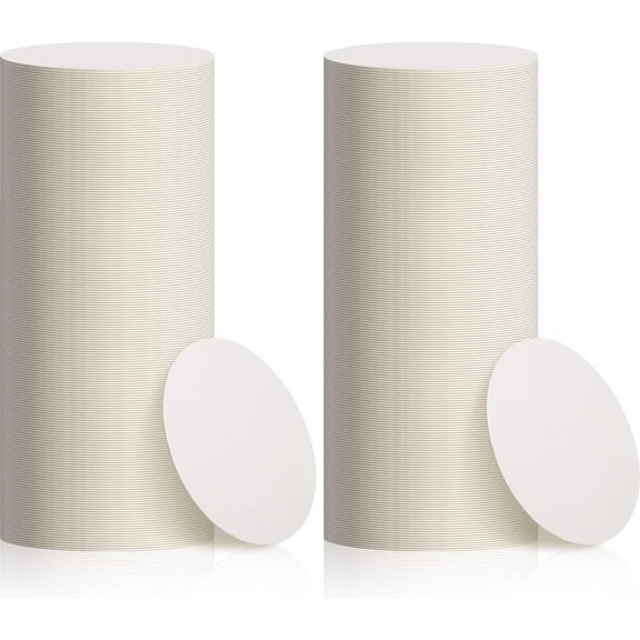 Disposable Paper Coasters 3.54-Inch Bulk White Cardboard Coasters for Drinks, Suitable for DIY Crafts, Kids' Art, Bars, and Weddings.