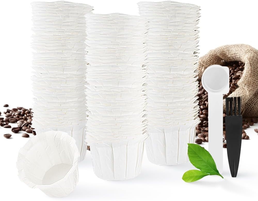 Disposable Paper Coffee Filters, Keurig K Cup Paper Filters for Keurig Single Brewer Reusable