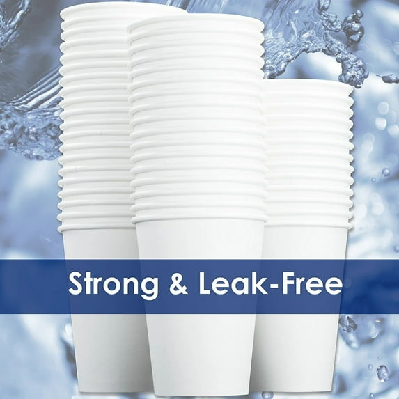 Disposable Paper Cups 6 oz - 100 Count, Heavy Duty Hot/Cold Drink Cups for Coffee, Tea, Parties, Picnics, BBQs, Office & Events (6 oz)