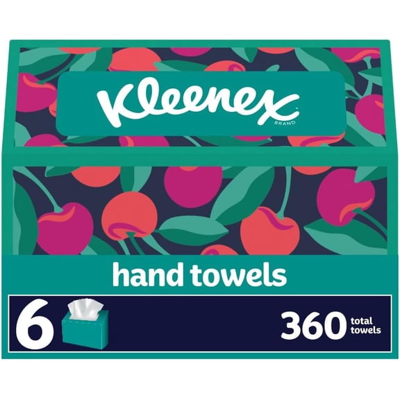 Disposable Paper Hand Towels, 6 Boxes, 60 Tissues per Box (360 Total Tissues), Packaging May Vary