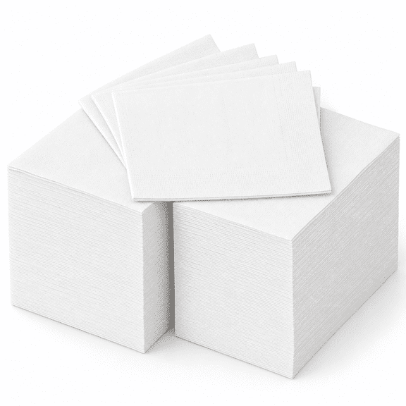 Disposable Paper Napkins 200 Count White 3-ply Dinner Event Use