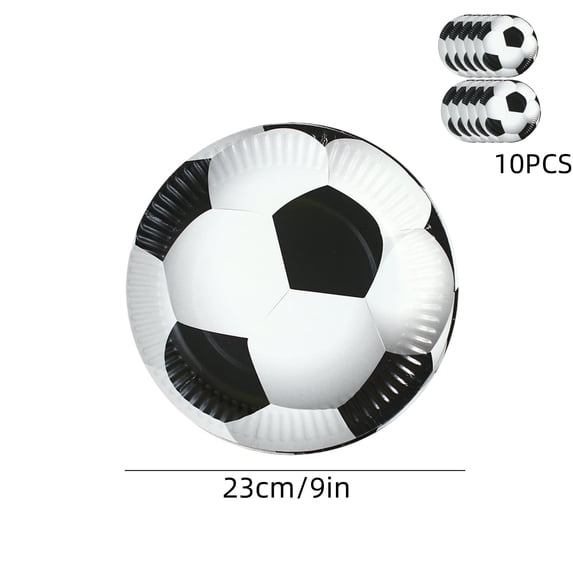 Disposable Paper Plates Disposable Paper Plates 10 Pack Soccer Themed 9 Inch Dinner Plates Football Party Disposable Tableware for Birthday Party Events Decor Soccer Themed Plates