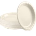 thumbnail image 1 of Disposable Paper Plates Ivory, 6 3/4 Inches Paper Dessert Plates, Strong and Sturdy Disposable Plates for Party, Dinner, Holiday, Picnic, or Travel Party Plates, Pack of 50 - By Amcrate, 1 of 6